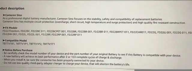 21.6V 2000mAh Li-ion bat for Hoover Vacuums as detailed - New! in Vacuums in Winnipeg - Image 6