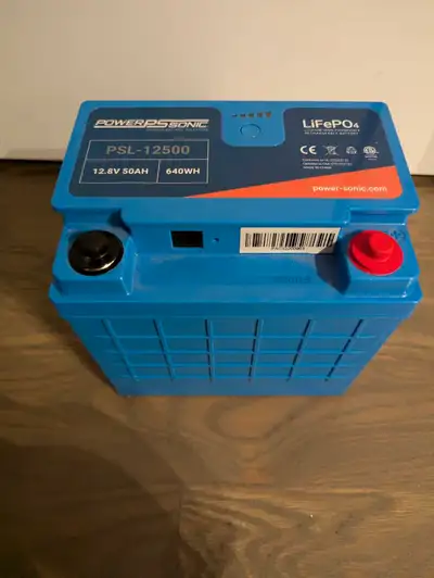 Pick up at Donlands and Sammon PSL-12500 LITHIUM BATTERY SPECIFICATIONS: Voltage and Capacity: 12.8V...