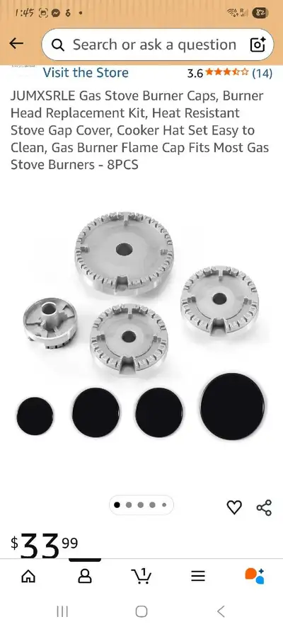 JUMXSRLE Gas Stove Burner Caps, View more