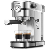 FOHERE 15 Bar Espresso & Cappuccino Maker with Milk Frother -NEW