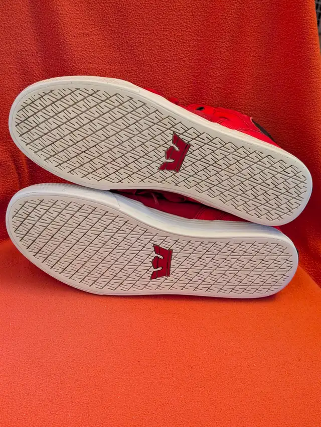 Size 13 red high-top sneakers for men in Men's Shoes in Edmonton - Image 3