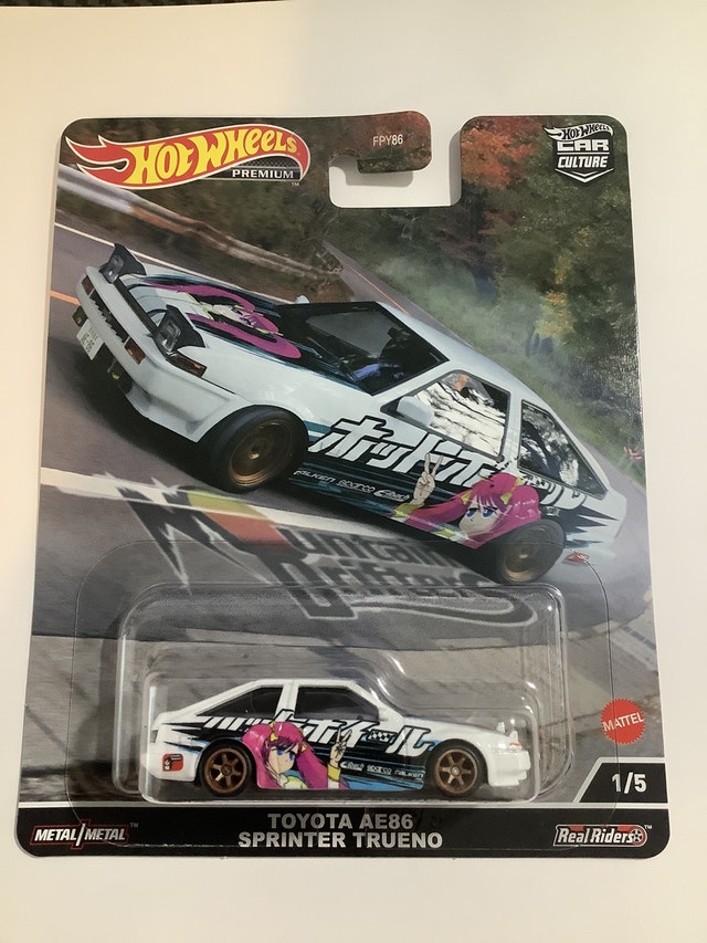 Hot Wheels Premium Toyota AE86 Sprinter trueno diecast JDM car Arts