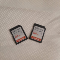 TWO 64 ULTRA PLUS SCANDISK FOR CAMERA