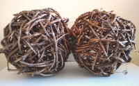 ***GREAT DEAL*** FS: PAIR OF DECORATIVE VINE GLOBES