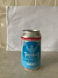 Troubled Monk refill  hand Sanitizer in beer cans 6 for $5.00