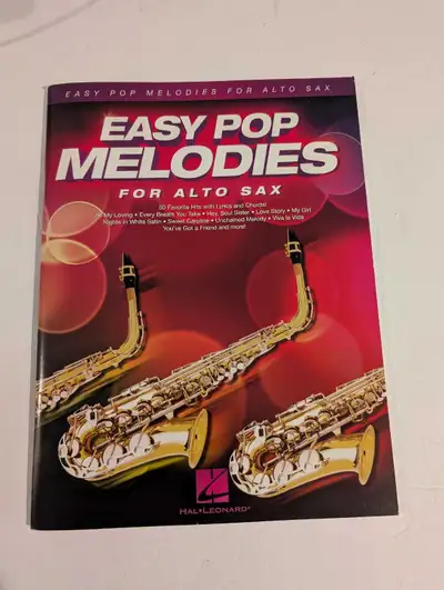 Easy Pop Melodies For Alto Sax Music Book , View more