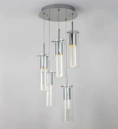 Artika 5-light intergrated LED pendant, View more
