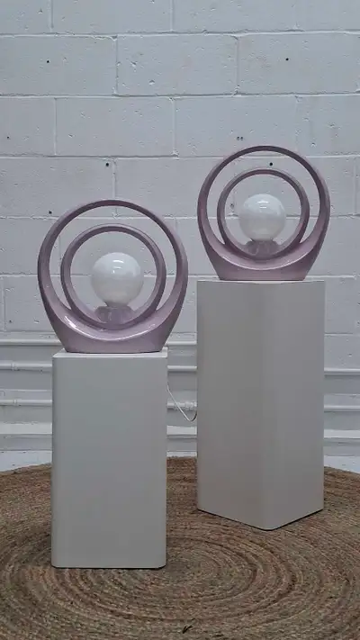 Pair of vintage ceramic tables lamps , View more