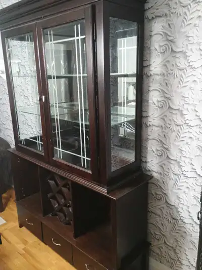 Dark Wood China Cabinet, View more