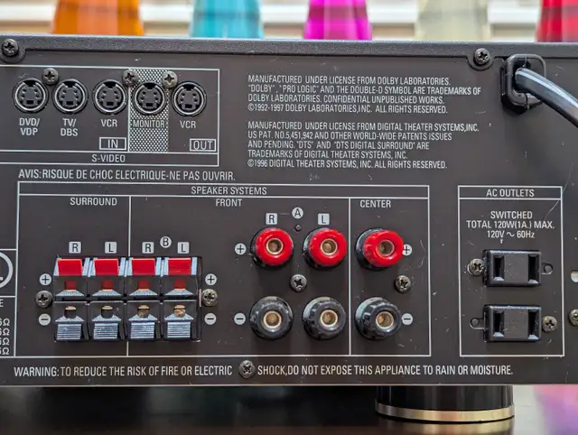 Denon AVR-1601 375 Watt 5.1 Amplifier 75 Watts / Channel in Stereo Systems & Home Theatre in Red Deer - Image 10