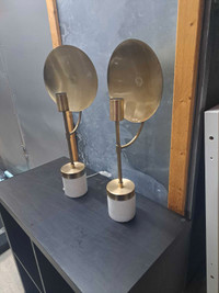 2 Modern Brass Lamps