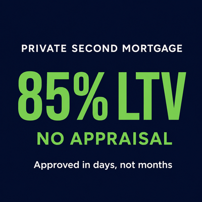 Need fast access to cash from your home equity? Get approved for a Private Second Mortgage even if t...