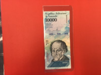 Bolivares    $10000 Banknote