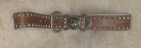 Betsey Johnson vintage bull dog leather belt
