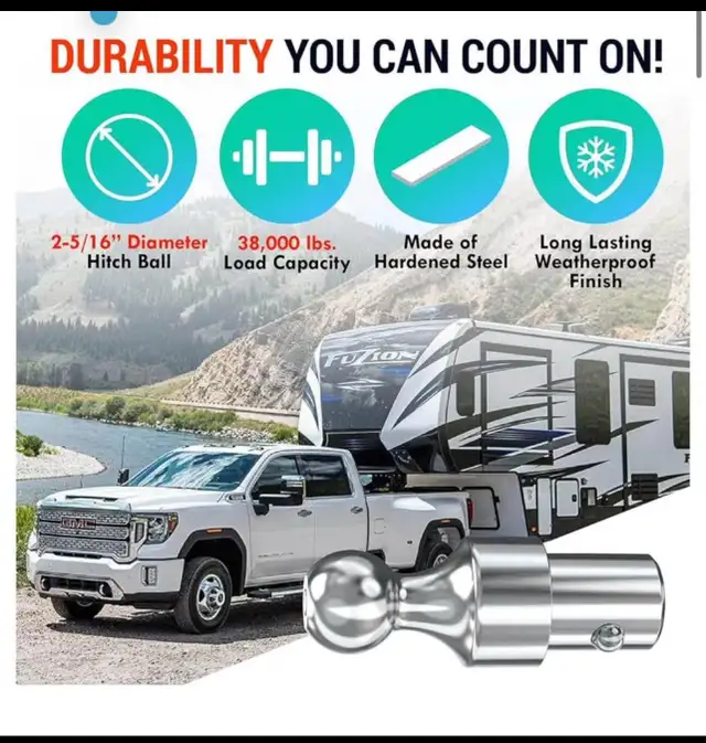 Replacement Gooseneck Ball |2-5/16" in Cargo & Utility Trailers in Mississauga / Peel Region - Image 3