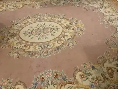 Hand Made Floral Area Wool Rug, View more