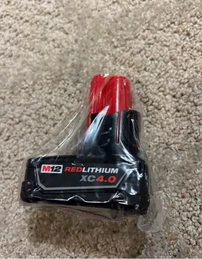Brand new MILWAUKEE M12 4ah XC battery, View more