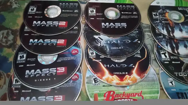 x9 Jeux video Xbox 360 Video Games Halo Mass Effect Battlefield in Other in City of Montréal - Image 4