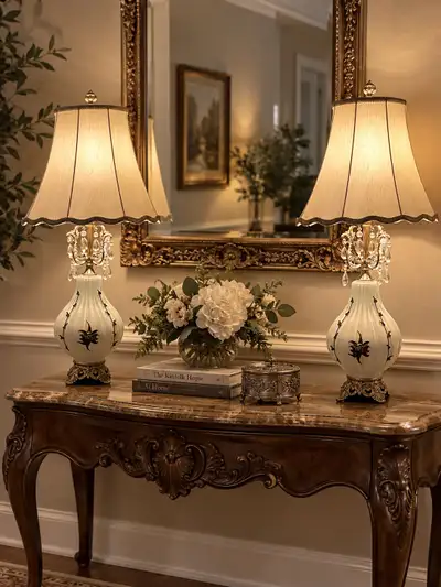 Elegant Vintage Crystal Table Lamps, View more