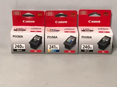 Canon 240XL Black & 241XL Colour Printer Ink NEW, View more