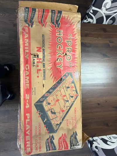 This is a vintage Eagle Toys NHL Pro Hockey Game, likely dating from 1957 Manufacturer: Eagle Toys L...