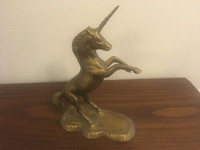 Vintage Classic Solid BRASS UNICORN Made In INDIA Nice Detailing
