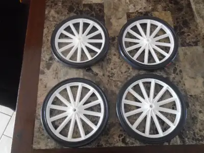 2 Roues de Remplacement pour Panier Chariot Shopping Cart Wheel 8 inch