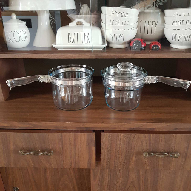 Vintage Pyrex Flameware Glass Double Boiler Stove Top Cooking  in Kitchen & Dining Wares in Dartmouth