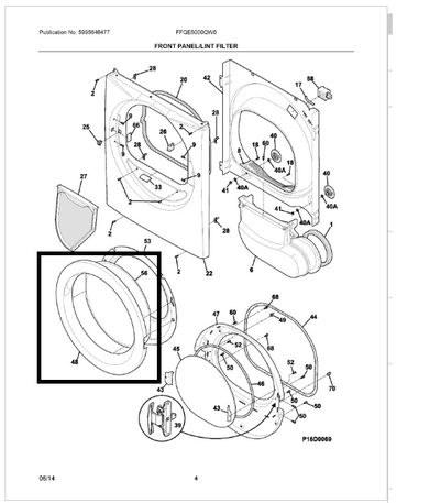Frigidaire Dryer Outer Door Panel, View more