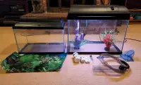 Two Aquariums with Accessories