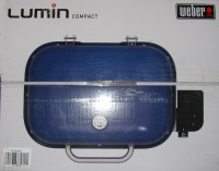 Weber Lumin Multifunction Compact Electric BBQ Grill Blue +Cover