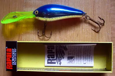 NEW Rare RAPALA Deep Rattlin' Fat Rap DRFR-7 CHB fishing lure, View more