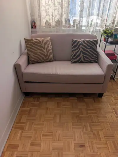 Causeuse double convertible en lit simple avec matelas, View more
