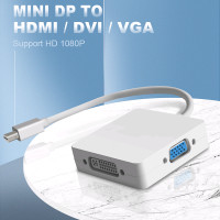 3 in 1 Mini DP Display Port to HDMI/DVI/VGA  for  Surface Pro