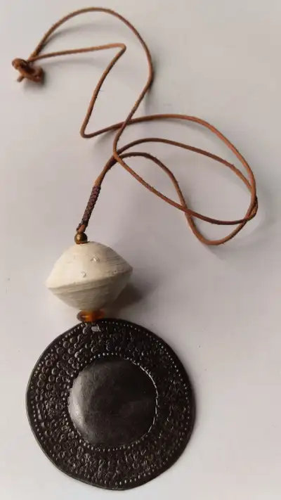 Ethnic Necklace with Leather String 22", View more