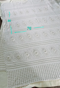 Vintage knitted bedspread