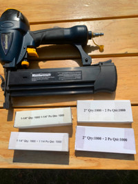 Master Craft Air Powered Finish Nailer/Brad Nailer/Stapler