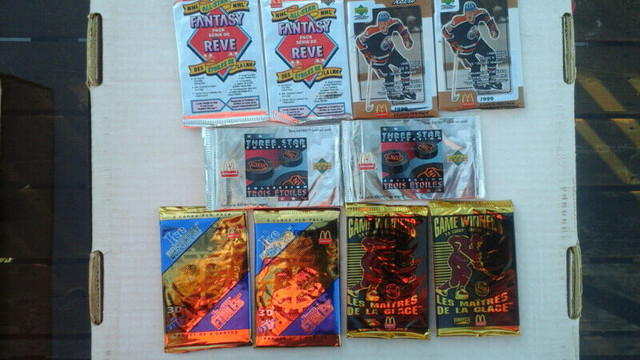 Lot Of 10 Sealed Packs Of McDonalds Hockey Cards (Various Years) in Arts & Collectibles in Bedford