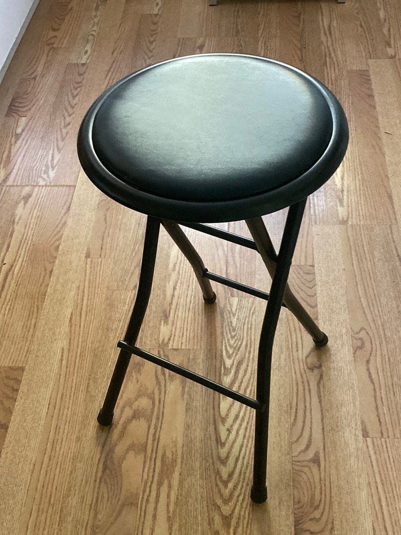 Metal Folding Stool, Black Chairs & Recliners Oshawa / Durham