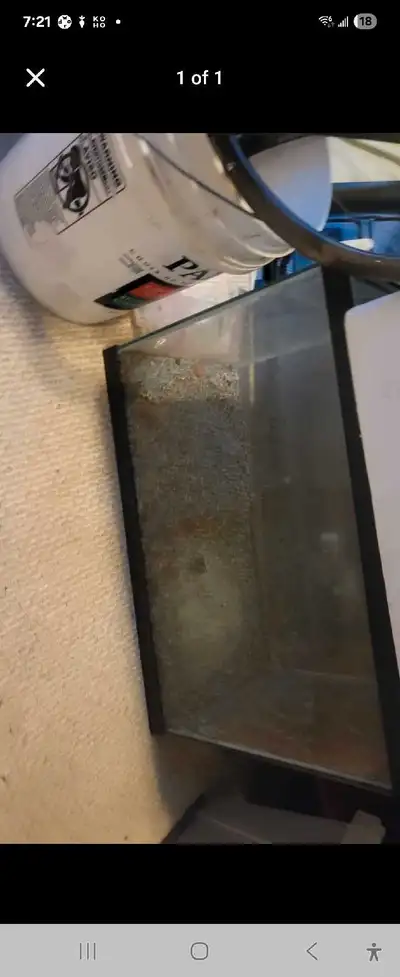 20 gallon tankwith gravel an heater , View more