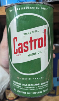 Vintage 1950's Castrol Wakefield Motor Oil Imperial Quart Can