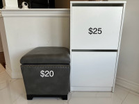 IKEA Shoe Cabinet $25  & Stool $20 for sale