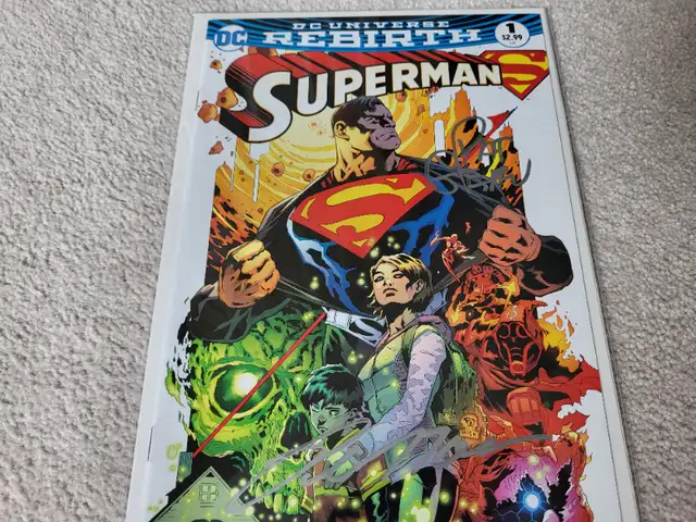 Superman (2016 Series) #1 - Duo Signed by Tomasi and Gleason in Comics & Graphic Novels in Mississauga / Peel Region - Image 2