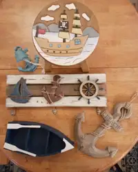 12 objets déco" BORD DE MER"  comme neufs