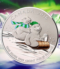 Collectible Silver Coin WINTER FUN