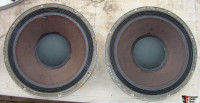 Two vintage 100W 8^ 15in bass speakers