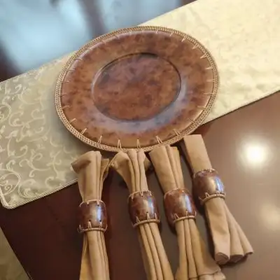 Large serving Plate and Napkins, View more