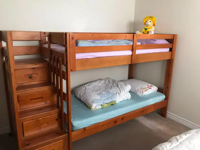 STURDY SOLID PINE BUNKBEDS