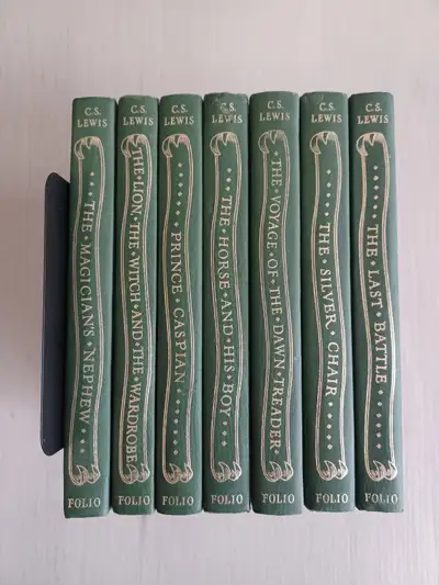 Folio Society edition 7 volume set of the complete Chronicles of Narnia series by C. S. Lewis. Beaut...