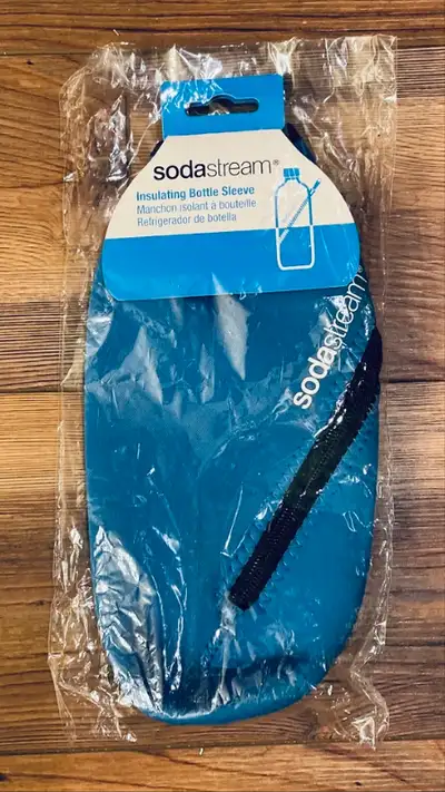 Brand new Sodastream 1LT Neoprene Bottle Sleeve Blue Zip Up, View more